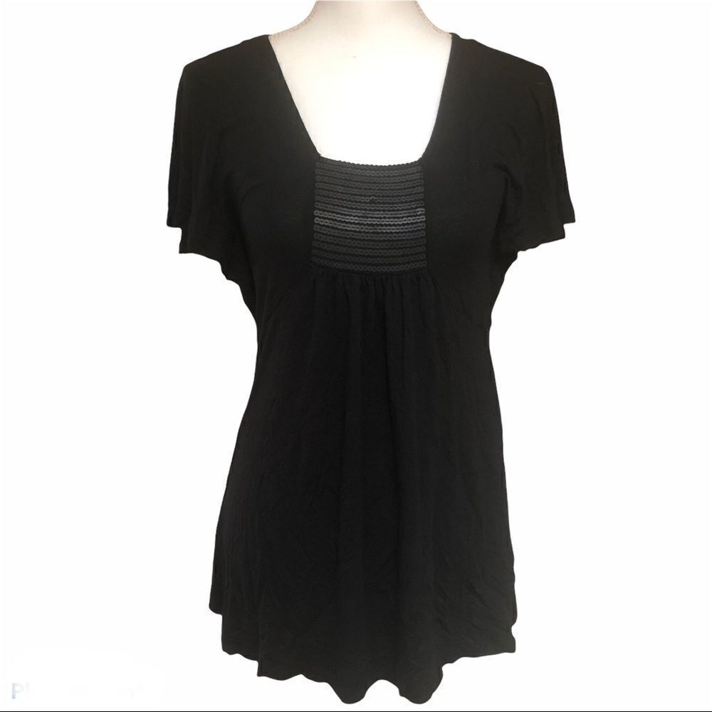Kische Sequined Front and Tie Back Top Small